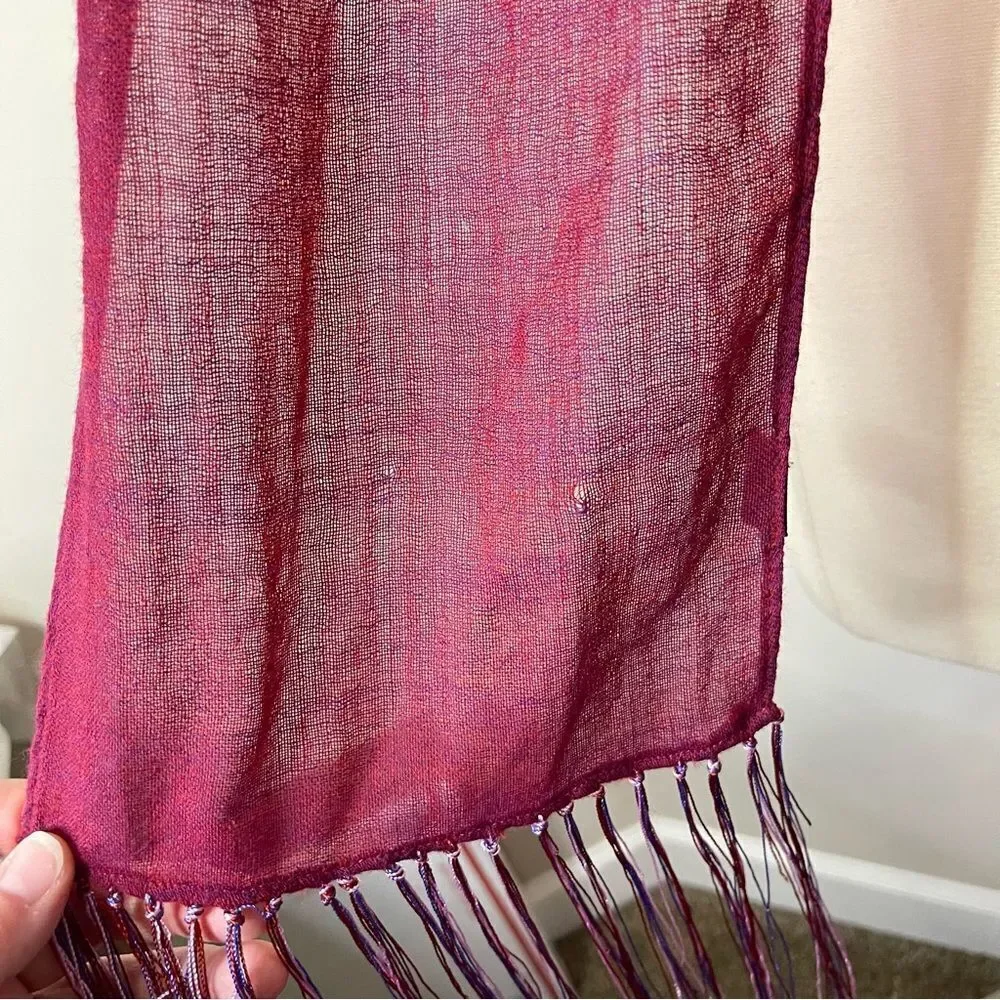 ❄️ 100% Pure Wool Women’s Lightweight‎ Fringed Scarf